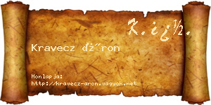 Kravecz Áron névjegykártya
